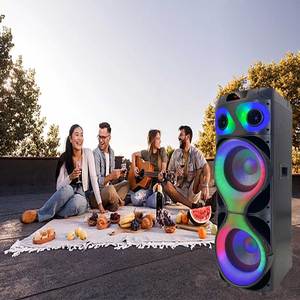 Dual 12 Zoll RGB LED Licht wagen Karaoke Lautsprecher 120W Big Power für Partys Computer & Handy Hilfs kommunikation