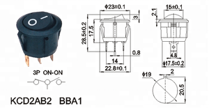 KCD2 su geçirmez 2PIN/3PIN/4PIN Rocker anahtarı 6A 250V açik kapali fonksiyonu 15*21CM - Product Image 6