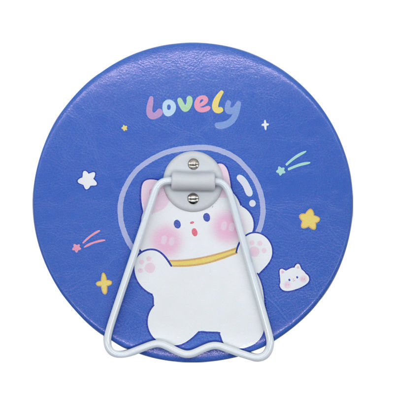 table circulaire miroir-espace astronaute chat