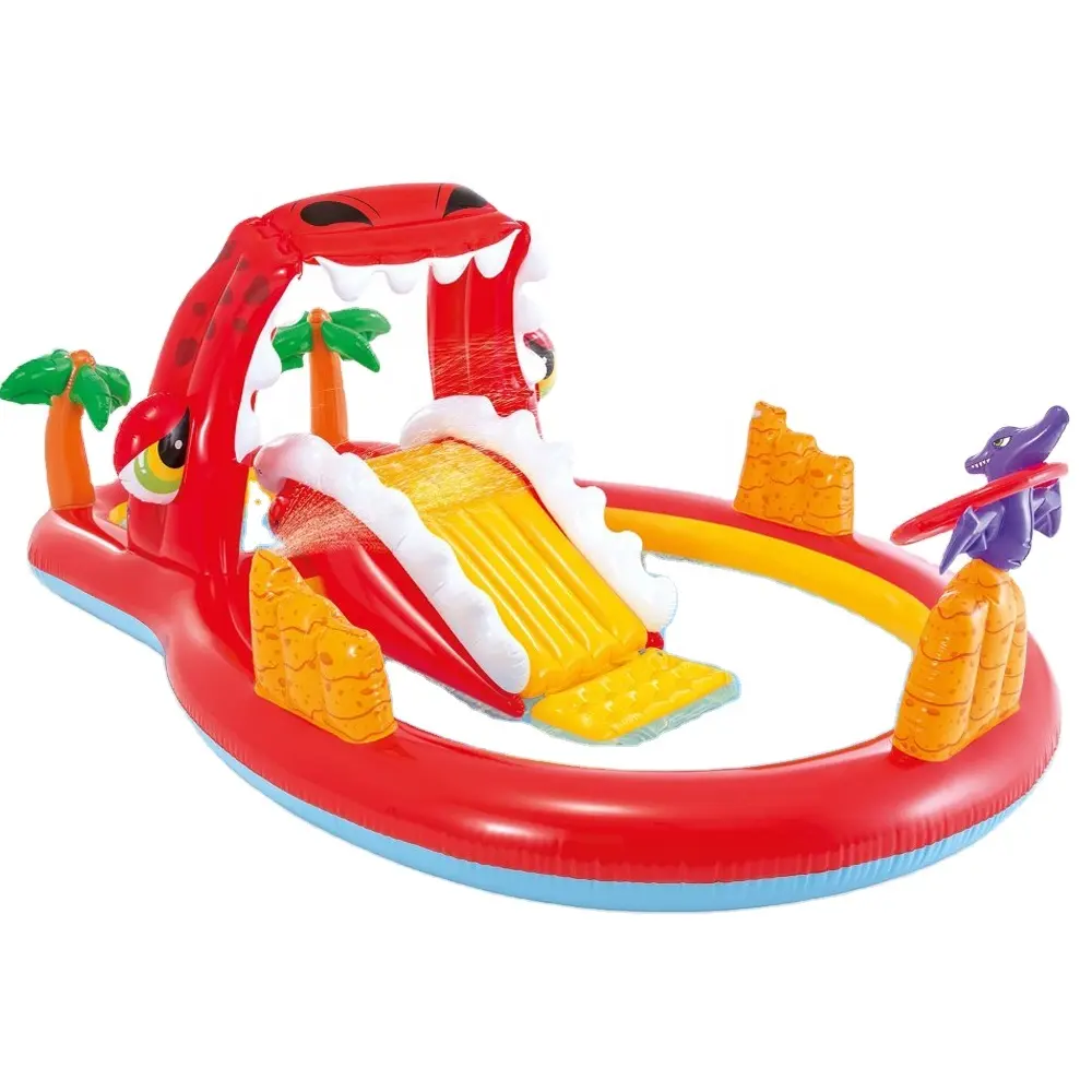 INTEX-Parque inflable de agua para niños, piscina infantil de dinosaurios feliz, 57163