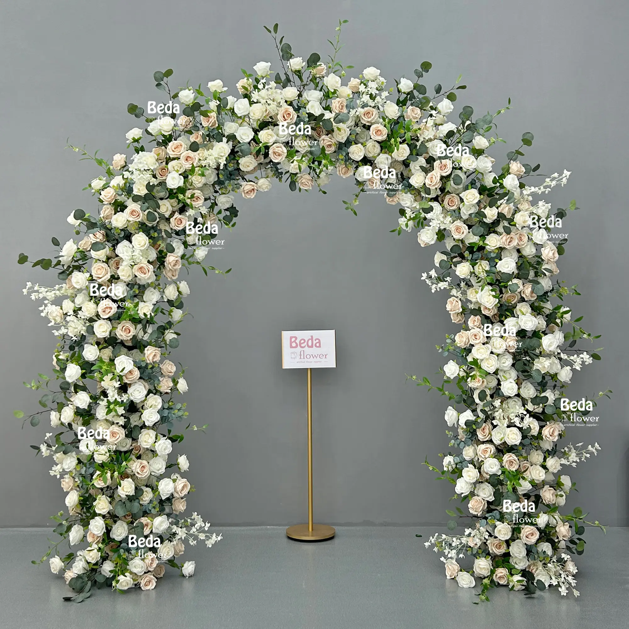 Beda 5D Full Sides with Flower floral arrangement Flower Arch Wedding Backdrop Wedding Decoration   Home decoration