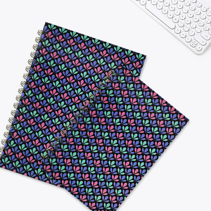 Cuaderno con espiral de rayas rosas personalizado con diseño de corazón de amor para uso escolar y de oficina, diseñado para niñas - Product Image 3