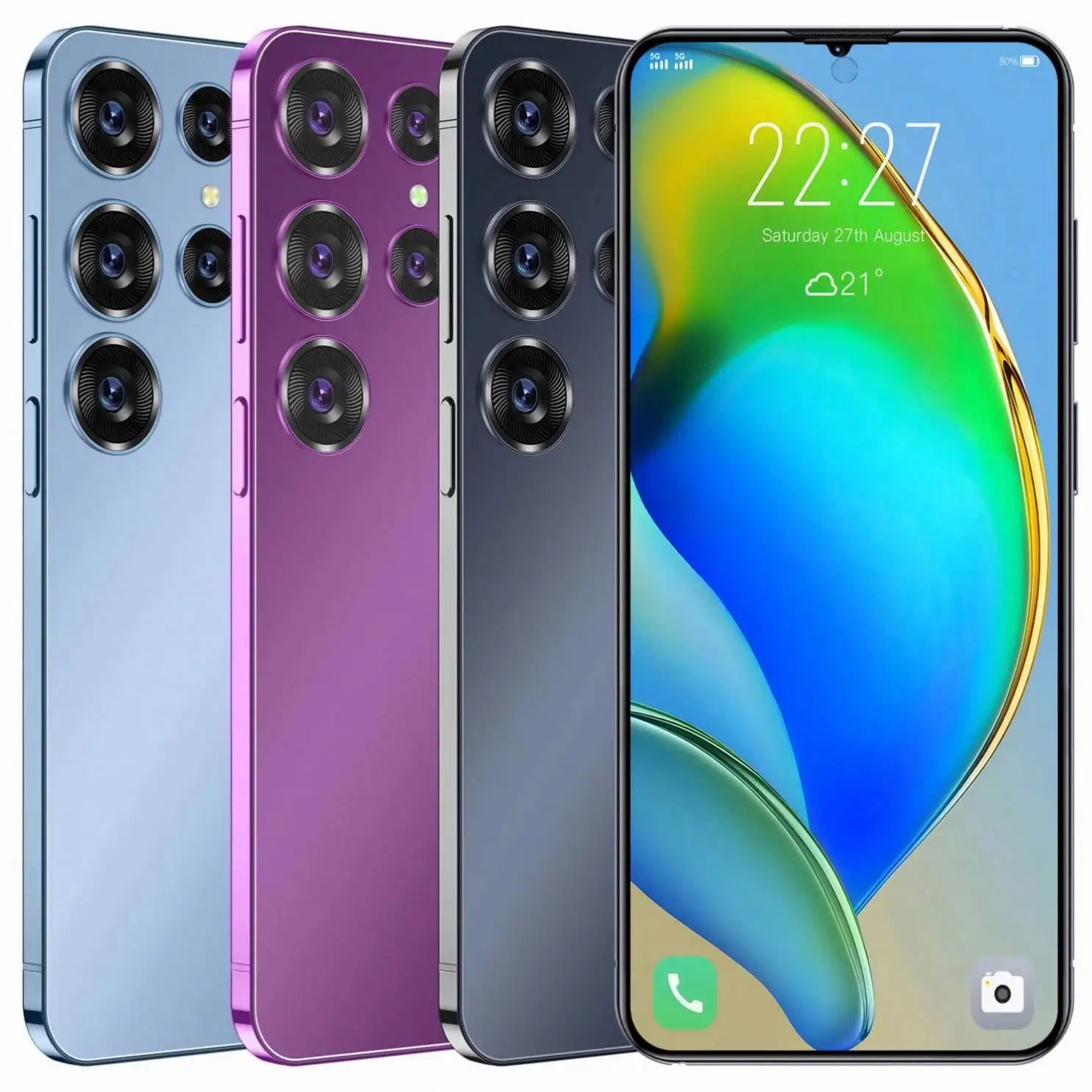 New Fashion 2024 Brand-new S24 Ultra AI Mobile Phone Dual Beauty Camera GPS Dual SIM Sturdy and Durable AI Phone support Netflix