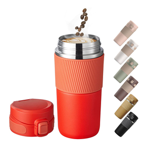 Kahve saati kolay tek bir tıklama kapak çift duvar yalıtımlı bardak kupa seçilen renkler - Product Image 3