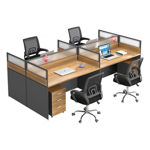 Partición Modular con mesa de trabajo 4 en 1, escritorio de oficina para 4 personas - Product Image 1