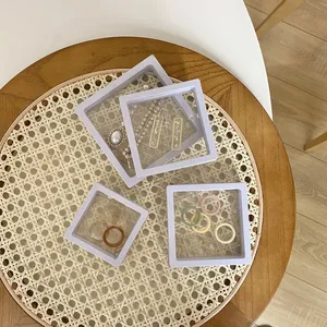 5/10pcs 3d תמונה צפה 3D מסגרת תמונה צפה תיבת תצוגה עמדה תליון להגן על מקרה מצגת אבן תכשיטים