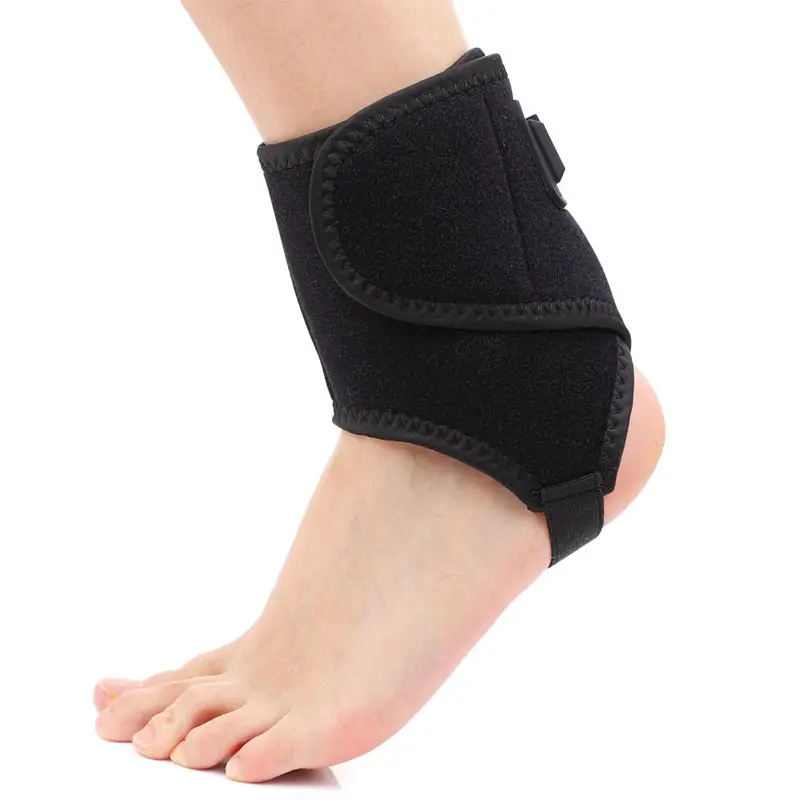 Spor ortopedik ayak ateli takviyeli destek neopren ayarlanabilir elektrikli ısıtma ayak bileği desteği
