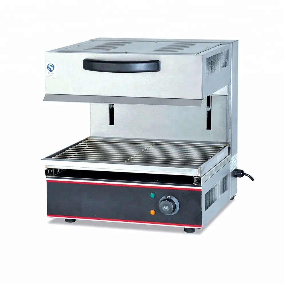 Venta caliente comercial eléctrico infrarrojo equipo de cocina salamandra parrilla pescado máquina horno para la venta