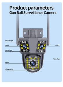 AI-betriebene 360 °-Überwachungs kamera für den Außenbereich 3-Objektiv 6MP Super HD Motion Tracking Nachtsicht kamera Smart Home <span class=keywords><strong>System</strong></span> <span class=keywords><strong>Integration</strong></span>