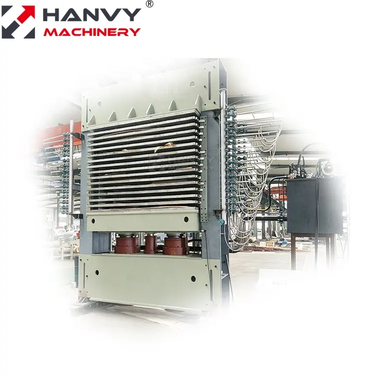 Machines à contreplaqué Hanvy 600 tonnes presse à chaud de contreplaqué de haute qualité pour brésil Omeco
