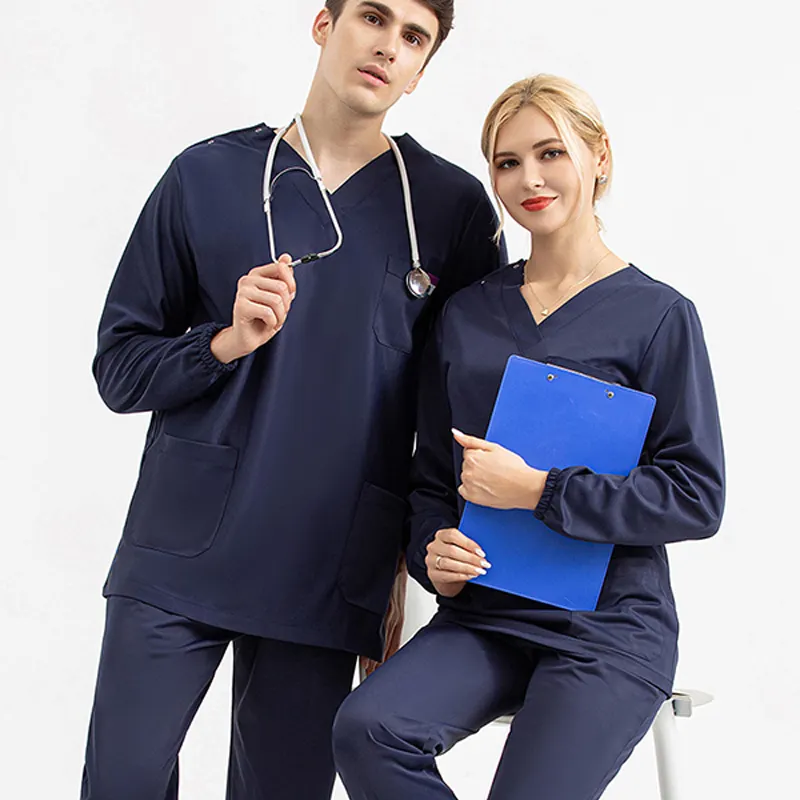 Salopette à manches courtes anti-rides vêtements de travail hospitaliers salopette de médecin infirmière