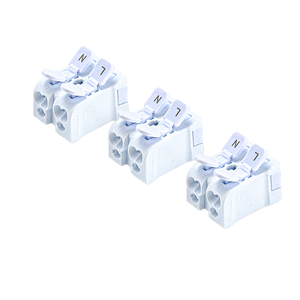 Bloque de terminales de conexión rápida de 2 polos con conexión de cable doble para cableado 2, 5 mm2 - Product Image 4