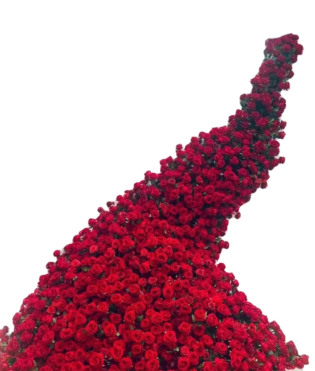 Bunga Dekorasi mawar sentuhan asli kustom dekorasi meja mawar beludru berkualitas tinggi dekorasi latar belakang buatan