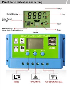 Controlador de carga fotovoltaica DCLCD PWM 11.1V12V controlador 10A 20A 30A 25,6 V - Product Image 5