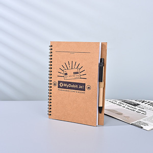 Customized Logo/Printing Sticky <strong>Note</strong> <strong>Notebook</strong> Metal Coil Kraft Paper <strong>Notebook</strong> <strong>with</strong> Pen Stylish Printed Diarybook Sticky <strong>Notes</strong> - Product Image 6