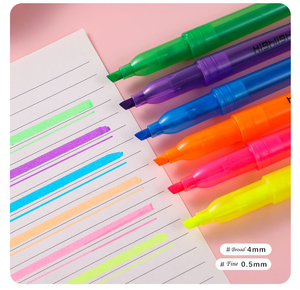 Helle Farben Highlight ers Schnellt rocknende Meißels pitze Fluor scent Marker Highlighter Pen für School Office Home - Product Image 4