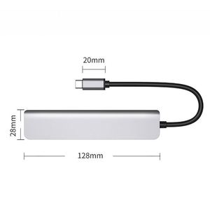 Jumon 7 In 1 tip C Dock çok fonksiyonlu kart okuyucu USB C USB C Ethernet yerleştirme Thunderbolt Dock Hub ile uyumlu - Product Image 4