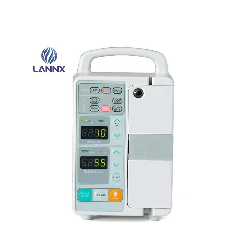 LANNX-bomba volumétrica de infusión portátil uinf-xd para animales, jeringa eléctrica veterinario para Hospital