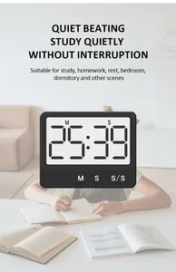 A basso consumo di energia Timer digitale magnetico di aspirazione conto alla rovescia Timer con ampio Display LCD fino a 99 minuti 59 secondi - Product Image 5