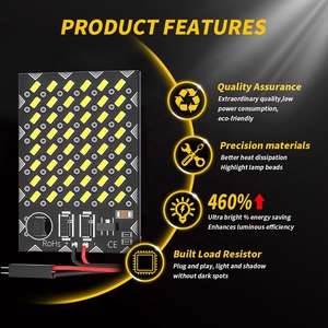 แผงไฟอลูมิเนียมอเนกประสงค์, ไฟติดหลังคา LED 3014 48SMD 12-24V สำหรับรถยนต์ความสว่างสูงไฟประตู - Product Image 6