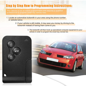 Chiave per auto con telecomando a 3 pulsanti per Renault Megane 2 Scenic 2 Clio 3 modelli di compatibilità programma elettronico 433 MHz - Product Image 2