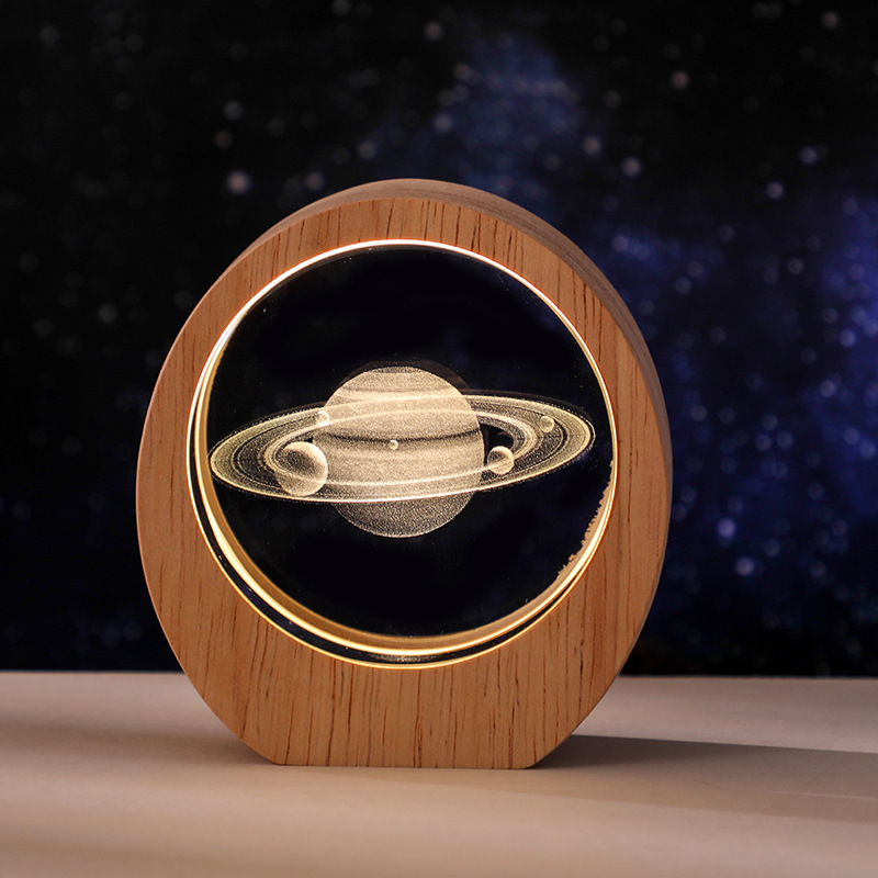 Saturn round wooden frame