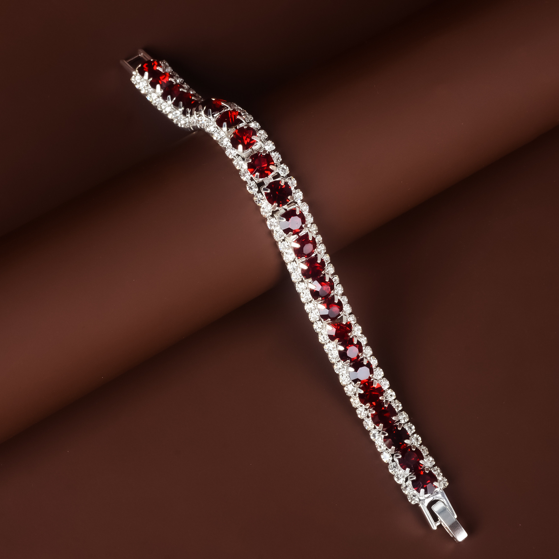 Silver + Dark Red