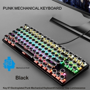 Wired <strong>Keyboard</strong> Green Axis Colorful RGB <strong>Light</strong> Color 87 <strong>Key</strong> USB Punk Gaming Mechanical <strong>Keyboard</strong> for Desktop <strong>Computer</strong> <strong>Keyboard</strong> - Product Image 4