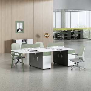 Escritorio modular en forma de L para ordenador, tomas de corriente, escritorio de esquina, archivador fijo, soporte para Monitor, oficina en casa, estación de trabajo con Panel de madera - Product Image 2