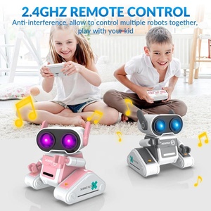 SETM per bambini giocattolo elettronico Robot programmabile intelligente 2.4G con riproduzione vocale e funzione di camminata con telecomando