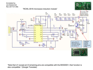 RCWL-0516マイクロ波ドプラーレーダーセンサースイッチモジュール人体誘導モーション検出器Arduino用インテリジェントセンサーモジュール - Product Image 4