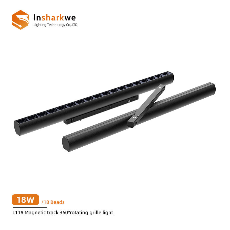 Magnetic track 360°rotating grille light 18W