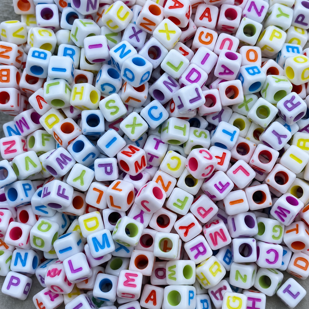 6x6mm Blanc + Couleur