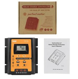 30A 50A 70A MPPT PWM solare regolatore di carica 12V 24V Dual USB solare regolatore con grande LCD IP32 PV Controller di carico Timer - Product Image 6