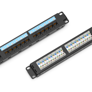 19 "Rj45 1u网络Utp梯形插孔配线架6类5e配线架24端口5e类网络配线架 - Product Image 1