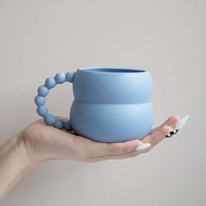 卸売カスタム8オンスクリエイティブぽっちゃりカップパール形ハンドル北欧スタイルコーヒーカップ脂肪茶マグカップ - Product Image 1