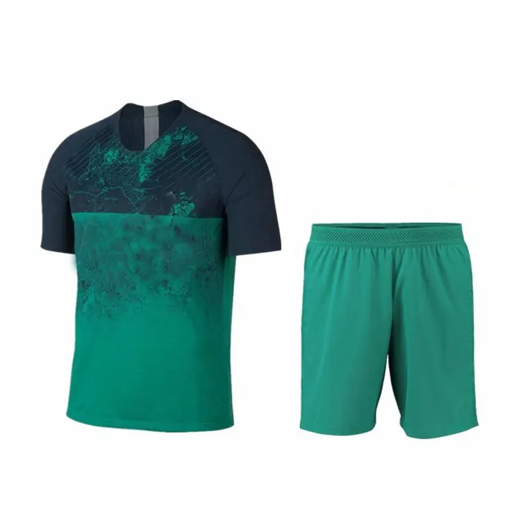 Camiseta deportiva del club de fútbol europeo, jersey de fútbol azul y verde de lujo, uniformes de fútbol