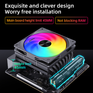 Horizontal Ultra Slim <strong>HeatSink</strong> 8 Heat Pipes CPU Cooler for Micro ATX Case Processor Thermal Cooling Fan Easy-<strong>to</strong>-install Socket - Product Image 5