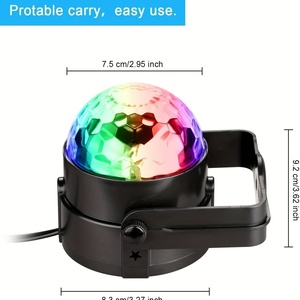 DJ派对声控RGB旋转舞台频闪带无线遥控器适用于毕业日派对灯 - Product Image 3