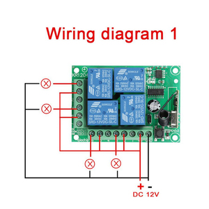 433MhzユニバーサルワイヤレスリモートコントロールスイッチDC12V 4CHRFリレーレシーバーモジュール (スマートホームガレージゲート用) 433 Mhz - Product Image 2