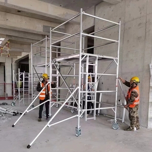 Easy Install <strong>Scaffolding</strong> Lock Pin H <strong>Frame</strong> <strong>Movable</strong> Aluminum Alloy Mobile <strong>Scaffolding</strong> with Wheels - Product Image 3