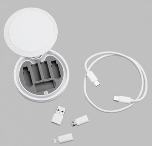 Kit de Cable adaptador de carga USB TBFIT 2A tipo C, caja circular con camisa de PVC, adaptador de viaje multifunción para teléfono móvil, longitud de 0,5 M - Product Image 6