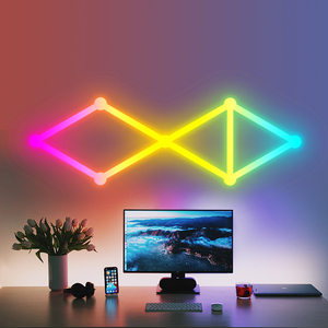 WIFI LED สมาร์ทโคมไฟติดผนัง Creative ตกแต่ง RGB บรรยากาศโคมไฟ LED จังหวะเกมตกแต่งห้อง RGB สมาร์ท Light บาร์ - Product Image 5