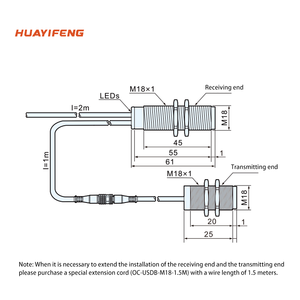 Joint point <strong>detection</strong> <strong>Ultrasonic</strong> <strong>sensor</strong>, non-contact <strong>detection</strong>, two switch output *NPN normally open - Product Image 4