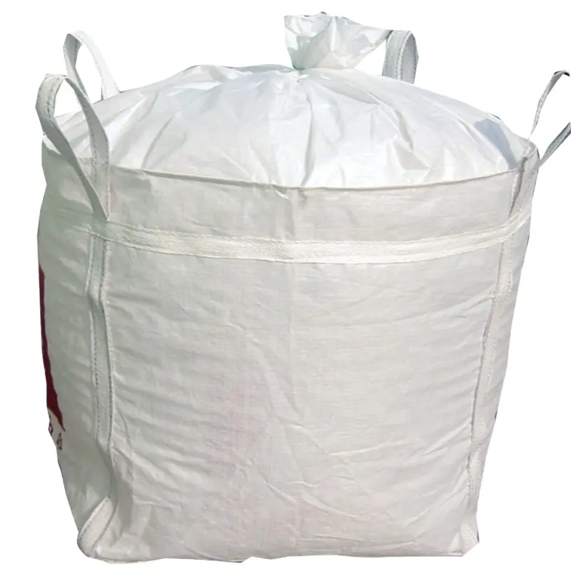3 Ton Super Karung 1000Kg Jumbo Bag Tubular FIBC Jumbo Zipper Besar Tas Ton Tas Massal untuk Pasir Semen Konstruksi