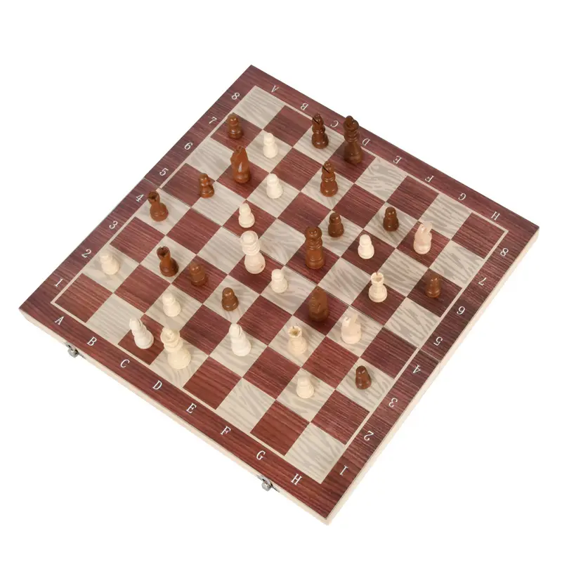 Популярный складной деревянный Международный шахматный набор, складная доска, забавная игра, Коллекционная Коллекция, портативные деревянные шахматы