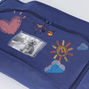 Экологичный погребальный мешок для собак AVIMO вместимостью 20 фунтов, шкатулка для домашних животных с ручкой, на заказ, с памятной поверхностью, синий, 1 год гарантии - Product Image 3