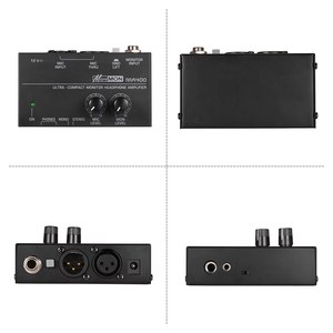 AMPLIFICADOR DE auriculares con Monitor ultracompacto, entrada de micrófono XLR de 6,35mm, entrada de Monitor de 6,35mm y 3,5mm, salidas de Auriculares Vo - Product Image 4