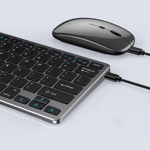 MINI PC Inalámbrico 78 Teclas Teclado y Ratón Combo Recargable Teclado y Ratón Combo Para Oficina