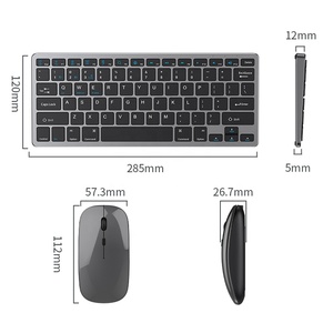Bluetooth <strong>Keyboard</strong> and <strong>Mouse</strong> Combo <strong>2</strong>.4G+BT Dual Mode Rechargeable Office <strong>Keyboard</strong> and <strong>Mice</strong> Set for Laptop Desktop Notebook - Product Image 6